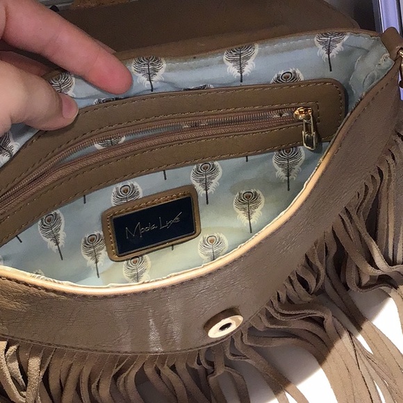 Beige fringe bag - Picture 4 of 4